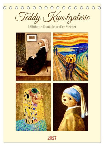 Teddy Kunstgalerie (Tischkalender 2027 DIN A5 hoch), CALVENDO Monatskalender