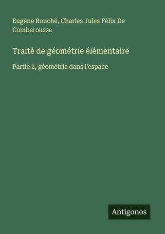 Traité de géométrie élémentaire