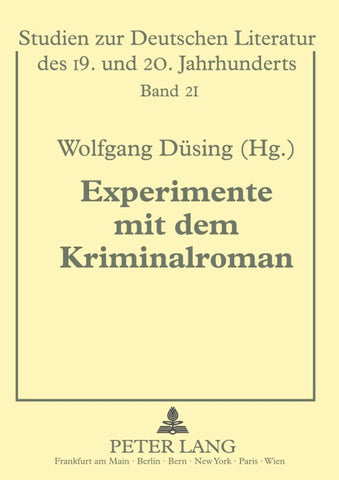 Experimente mit dem Kriminalroman
