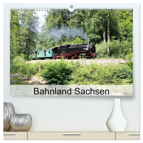 Bahnland Sachsen (hochwertiger Premium Wandkalender 2027 DIN A2 quer), Kunstdruck in Hochglanz