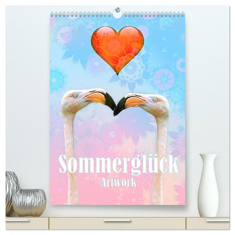 Sommerglück - Artwork (hochwertiger Premium Wandkalender 2027 DIN A2 hoch), Kunstdruck in Hochglanz