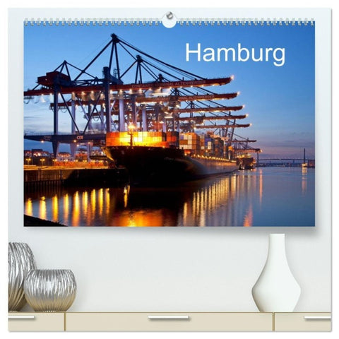 Hamburg (hochwertiger Premium Wandkalender 2027 DIN A2 quer), Kunstdruck in Hochglanz