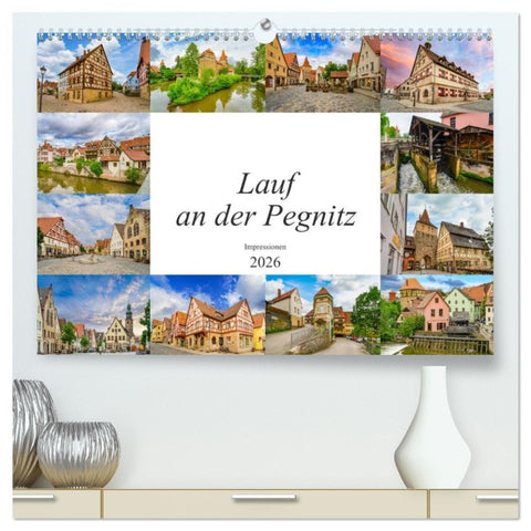 Lauf an der Pegnitz Impressionen (hochwertiger Premium Wandkalender 2026 DIN A2 quer), Kunstdruck in Hochglanz