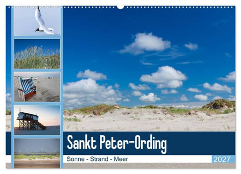 Sankt Peter-Ording. Sonne - Strand - Meer (Wandkalender 2027 DIN A2 quer), CALVENDO Monatskalender