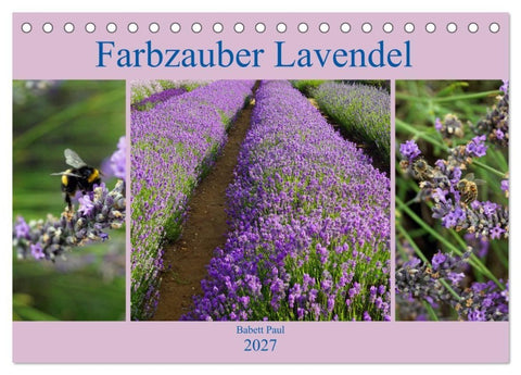 Farbzauber Lavendel (Tischkalender 2027 DIN A5 quer), CALVENDO Monatskalender