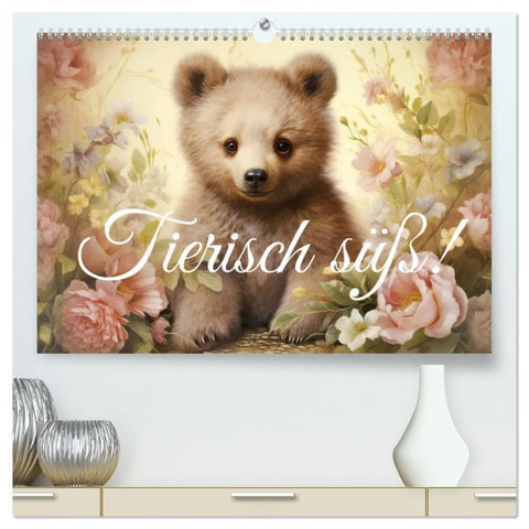 Tierisch süß! (hochwertiger Premium Wandkalender 2026 DIN A2 quer), Kunstdruck in Hochglanz
