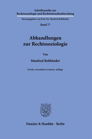 Abhandlungen zur Rechtssoziologie