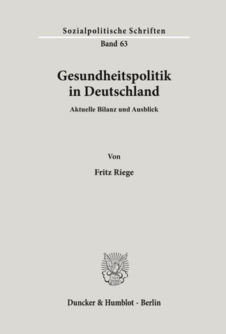 Gesundheitspolitik in Deutschland.