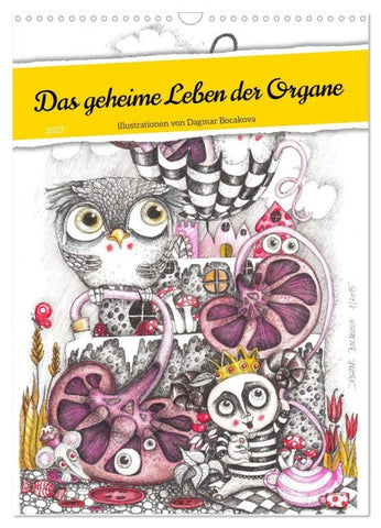 Das geheime Leben der Organe (Wandkalender 2027 DIN A3 hoch), CALVENDO Monatskalender