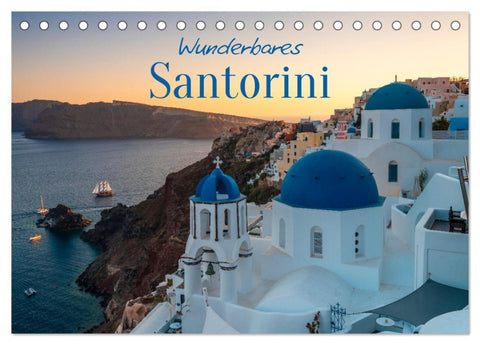 Wunderbares Santorini - Matteo Colombo (Tischkalender 2026 DIN A5 quer), CALVENDO Monatskalender