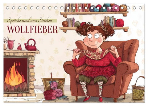 Wollfieber (Tischkalender 2026 DIN A5 quer), CALVENDO Monatskalender