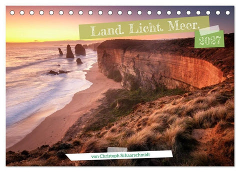 Land. Licht. Meer. (Tischkalender 2027 DIN A5 quer), CALVENDO Monatskalender