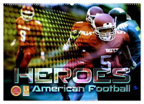 HEROES - American Football (Wandkalender 2027 DIN A2 quer), CALVENDO Monatskalender