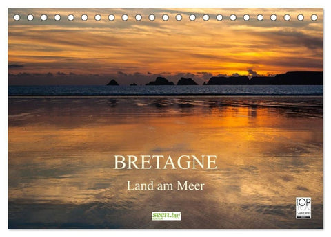 Bretagne - Land am Meer (Tischkalender 2027 DIN A5 quer), CALVENDO Monatskalender