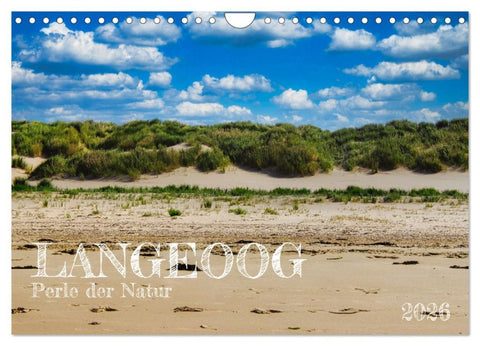 Langeoog - Perle der Natur (Wandkalender 2026 DIN A4 quer), CALVENDO Monatskalender