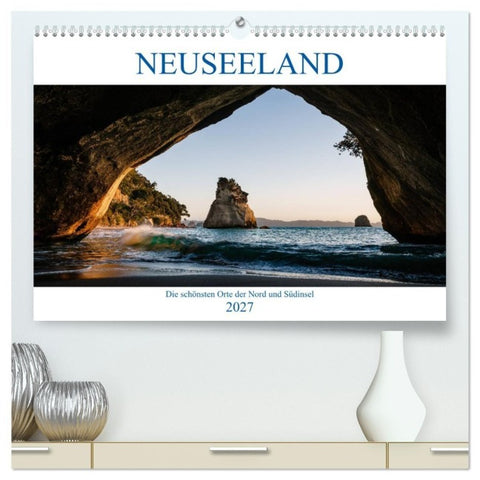 Neuseeland - Die schönsten Orte der Nord- und Südinsel (hochwertiger Premium Wandkalender 2027 DIN A2 quer), Kunstdruck in Hochglanz