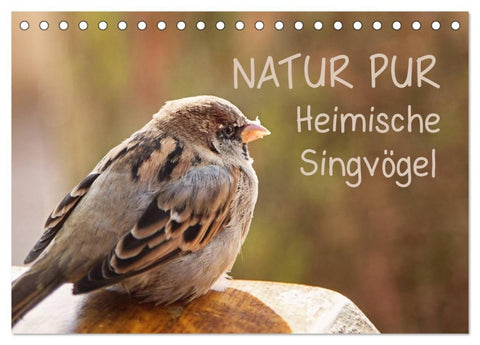 NATUR PUR Heimische Singvögel (Tischkalender 2026 DIN A5 quer), CALVENDO Monatskalender