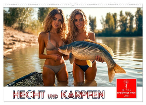 Hecht und Karpfen (Wandkalender 2027 DIN A2 quer), CALVENDO Monatskalender