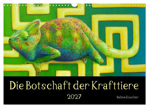 Die Botschaft der Krafttiere (Wandkalender 2027 DIN A3 quer), CALVENDO Monatskalender