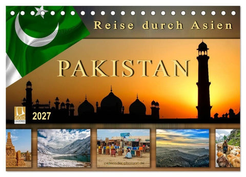Reise durch Asien - Pakistan (Tischkalender 2027 DIN A5 quer), CALVENDO Monatskalender