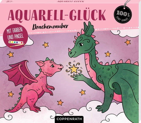 Aquarell-Glück Drachenzauber