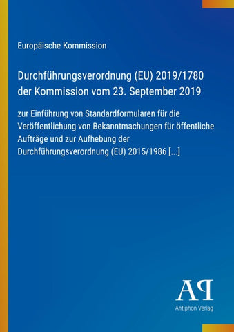 Durchführungsverordnung (EU) 2019/1780 der Kommission vom 23. September 2019