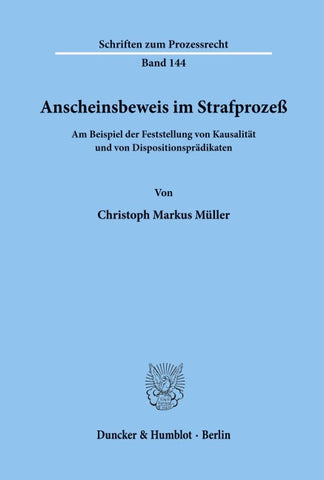Anscheinsbeweis im Strafprozeß