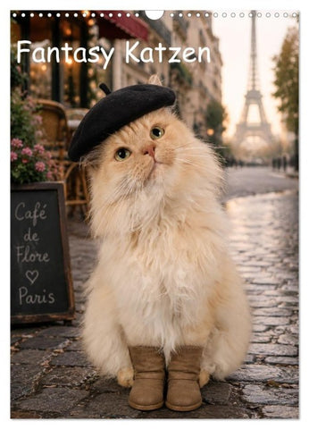Fantasy Katzen (Wandkalender 2027 DIN A3 hoch), CALVENDO Monatskalender