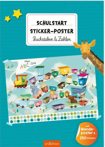 Schulstart-Sticker-Poster Buchstaben & Zahlen