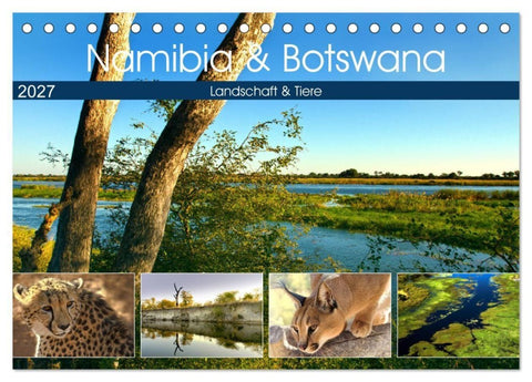 Namibia & Botswana (Tischkalender 2027 DIN A5 quer), CALVENDO Monatskalender