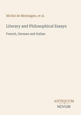 Literary and Philosophical Essays