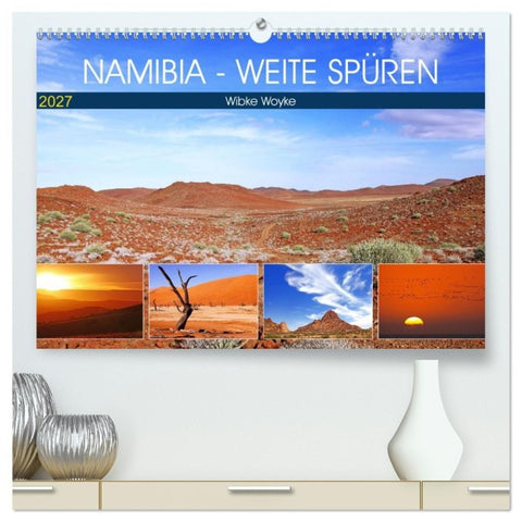 Namibia - Weite spüren (hochwertiger Premium Wandkalender 2027 DIN A2 quer), Kunstdruck in Hochglanz