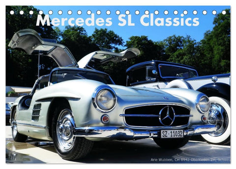 Mercedes SL Classics (Tischkalender 2026 DIN A5 quer), CALVENDO Monatskalender