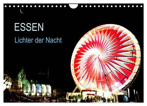 Essen Lichter der Nacht (Wandkalender 2026 DIN A4 quer), CALVENDO Monatskalender