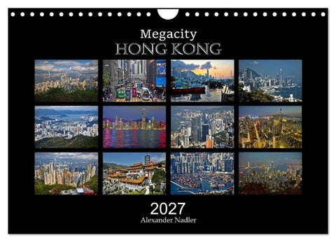 Megacity Hong Kong (Wandkalender 2027 DIN A4 quer), CALVENDO Monatskalender