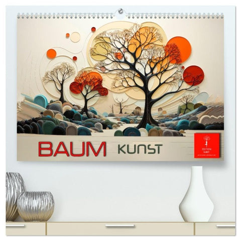 Baum Kunst (hochwertiger Premium Wandkalender 2027 DIN A2 quer), Kunstdruck in Hochglanz