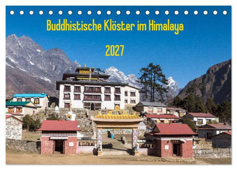 Buddhistische Klöster im Himalaya (Tischkalender 2027 DIN A5 quer), CALVENDO Monatskalender
