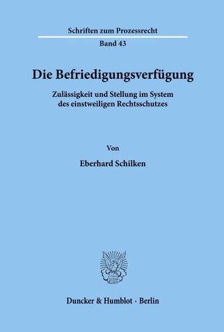 Die Befriedigungsverfügung.
