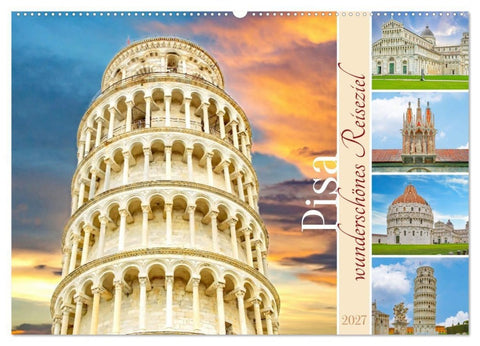 Pisa - wunderschönes Reiseziel (Wandkalender 2027 DIN A2 quer), CALVENDO Monatskalender