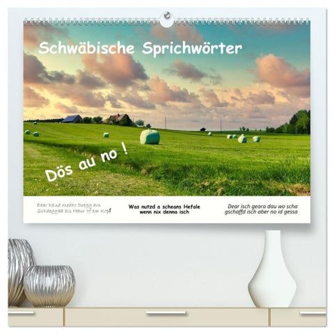 03 Schwäbische Sprichwörter - Dös au no! (hochwertiger Premium Wandkalender 2027 DIN A2 quer), Kunstdruck in Hochglanz