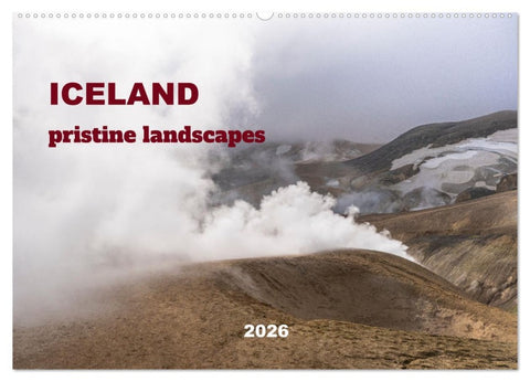 ICELAND pristine landscapes (Wall Calendar 2026 DIN A2 landscape), CALVENDO 12 Month Wall Calendar