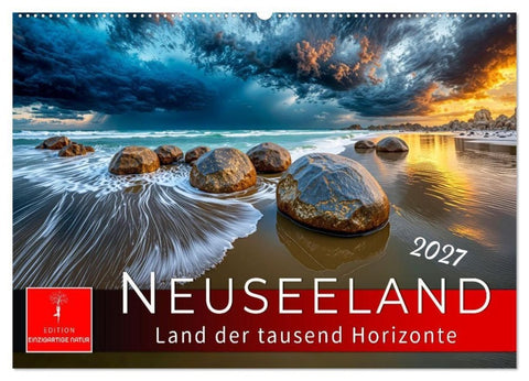 Neuseeland - Land der tausend Horizonte (Wandkalender 2027 DIN A2 quer), CALVENDO Monatskalender