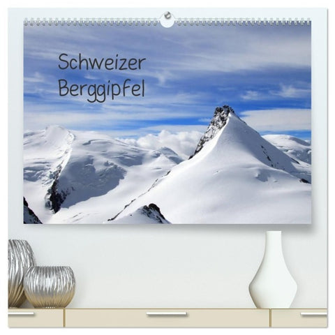 Schweizer Berggipfel (hochwertiger Premium Wandkalender 2027 DIN A2 quer), Kunstdruck in Hochglanz