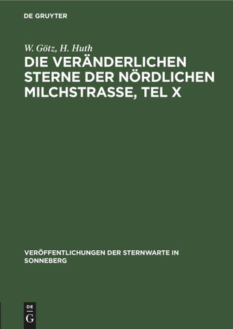 Die veränderlichen Sterne der nördlichen Milchstraße, Tel X