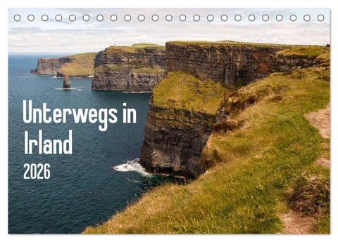 Unterwegs in Irland (Tischkalender 2026 DIN A5 quer), CALVENDO Monatskalender