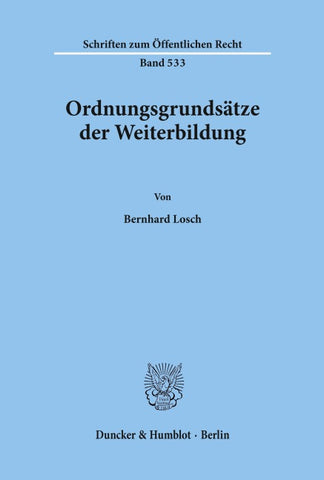 Ordnungsgrundsätze der Weiterbildung.