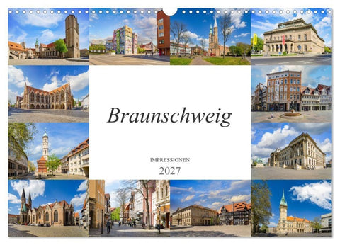 Braunschweig Impressionen (Wandkalender 2027 DIN A3 quer), CALVENDO Monatskalender