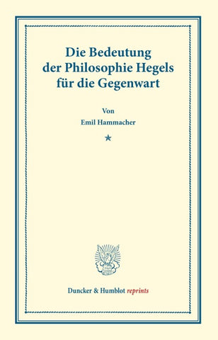 Die Bedeutung der Philosophie Hegels