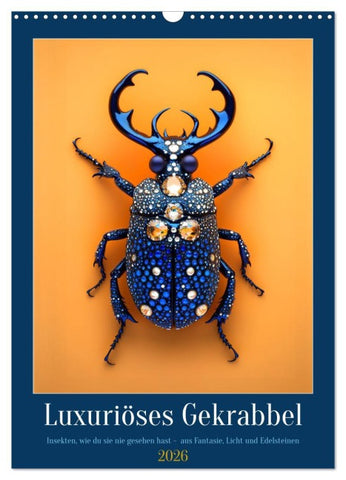 Luxuriöses Gekrabbel (Wandkalender 2026 DIN A3 hoch), CALVENDO Monatskalender