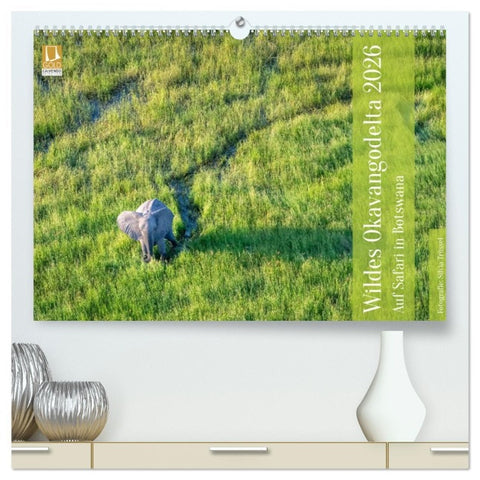 Wildes Okavangodelta (hochwertiger Premium Wandkalender 2026 DIN A2 quer), Kunstdruck in Hochglanz